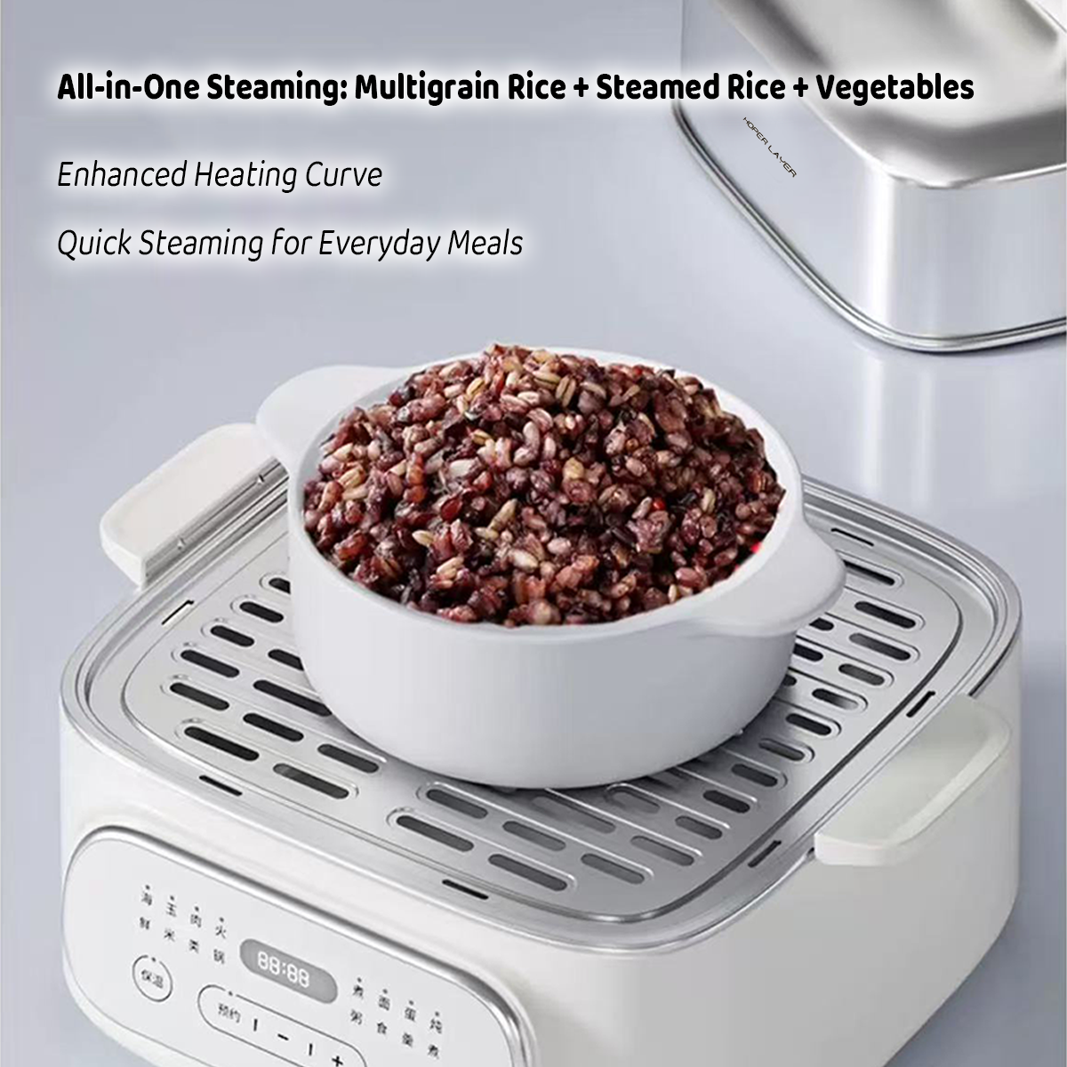 HOPER LAYER MULTIFUNCTIONAL THREE-LAYER STAINLESS STEEL STEAMER