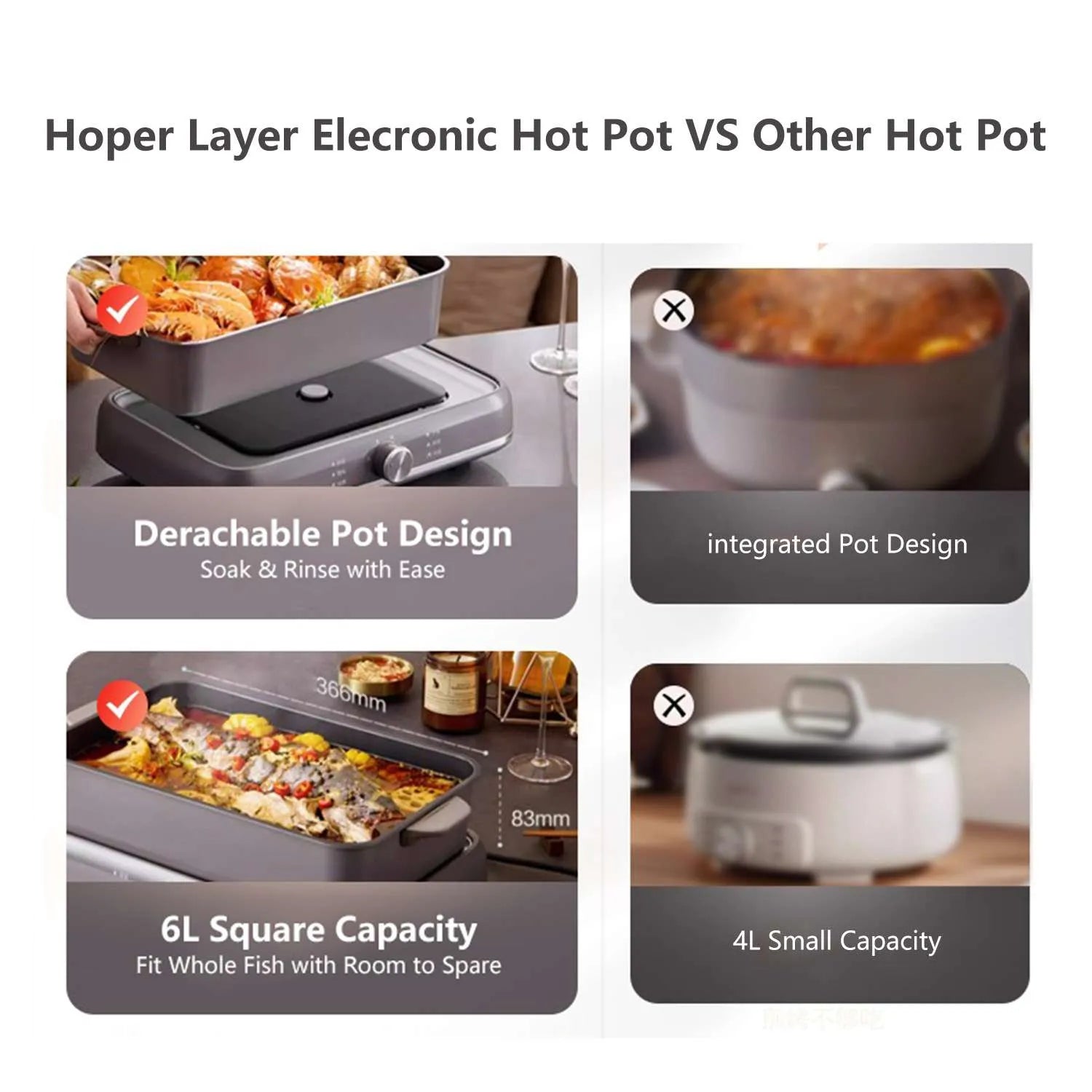 HOPER LAYER ELECTRIC HOT POT 6 L