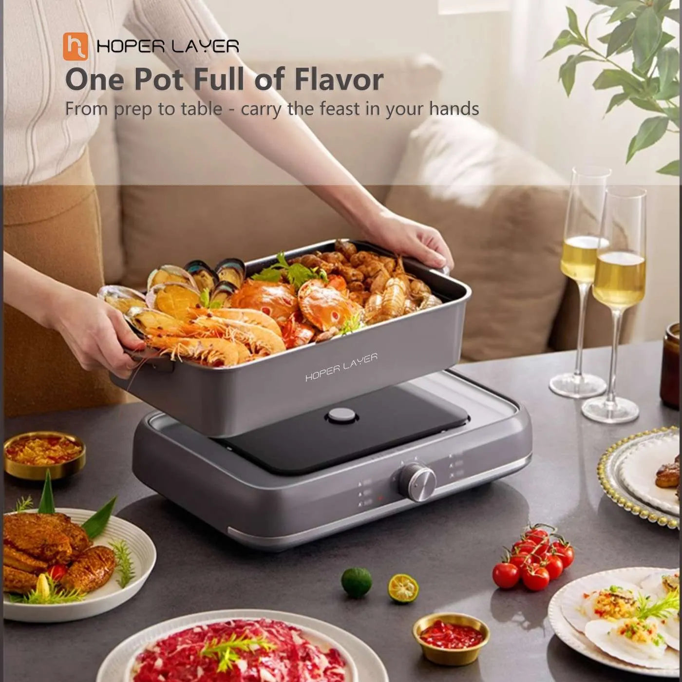 HOPER LAYER ELECTRIC HOT POT 6 L