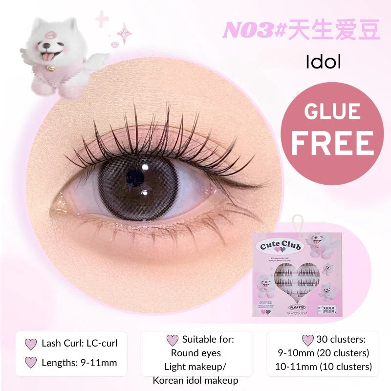 I AM SUPER BEAUTY GLUE-FREE FALSE LASHES - FLORTTE #02