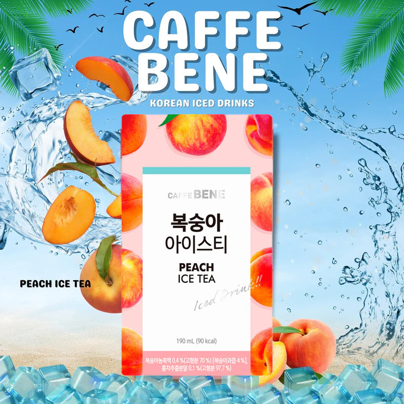 CAFFE BENE PEACH ICE TEA POUCH 190 ML
