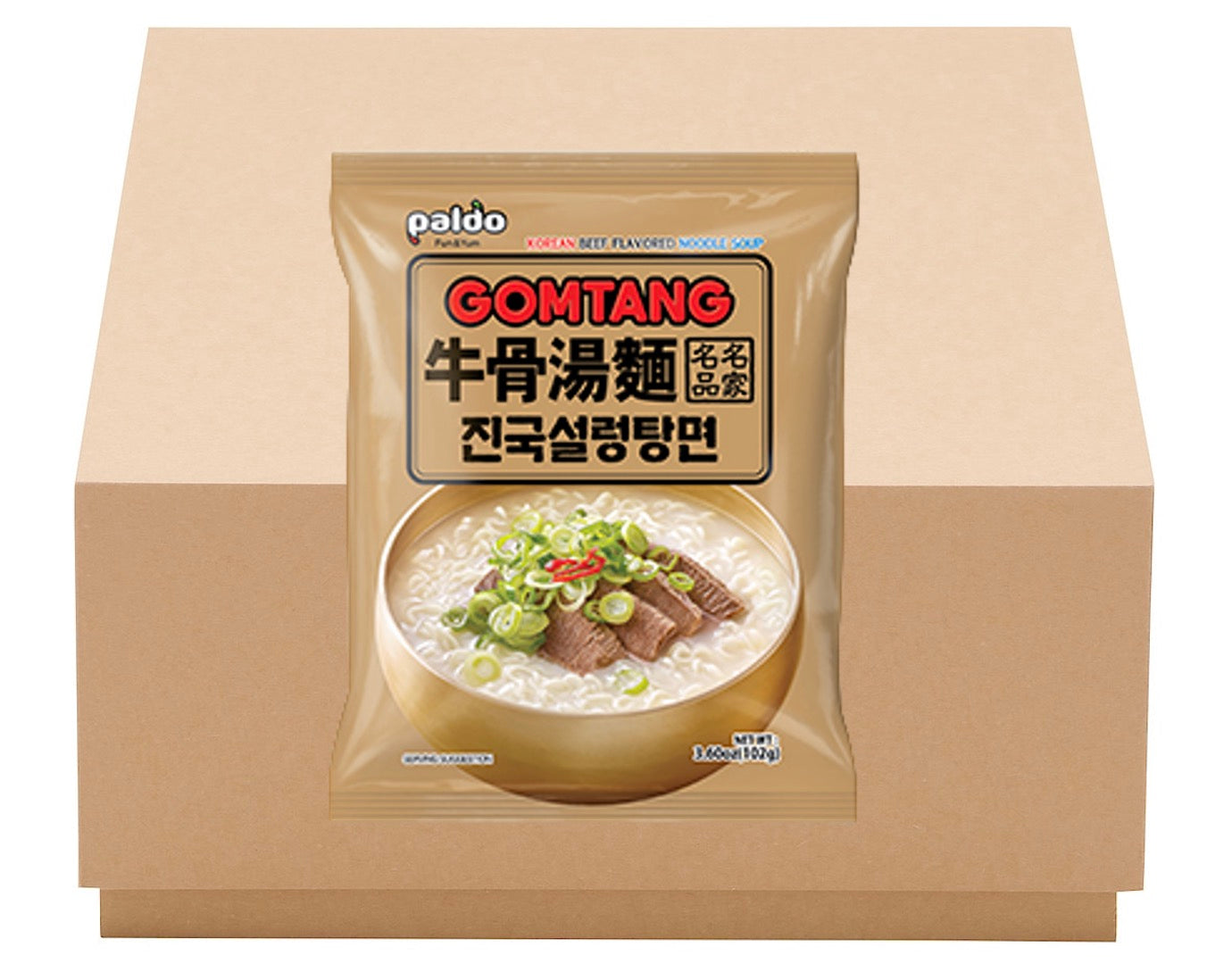 PALDO GOMTANG KOREAN NOODLES WITH SOUP BASE BOX SALE 102 G * 20