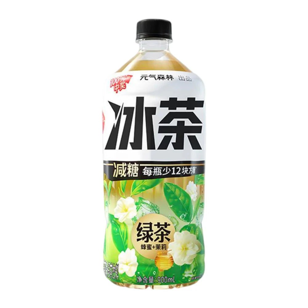 GENKI FOREST ICE TEA HONEY JASMINE GREEN TEA - 900 ML