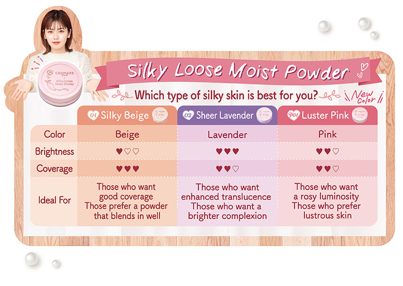 CANMAKE SILKY LOOSE MOIST POWDER - 01 LUSTER PINK