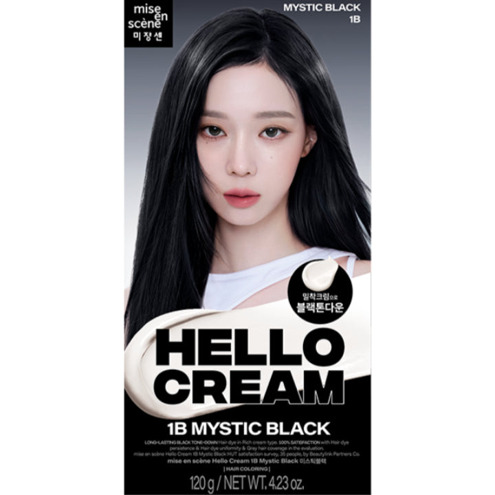 MISE EN SCÈNE HELLO CREAM HAIR COLOUR - 1B MYSTIC BLACK 125 G