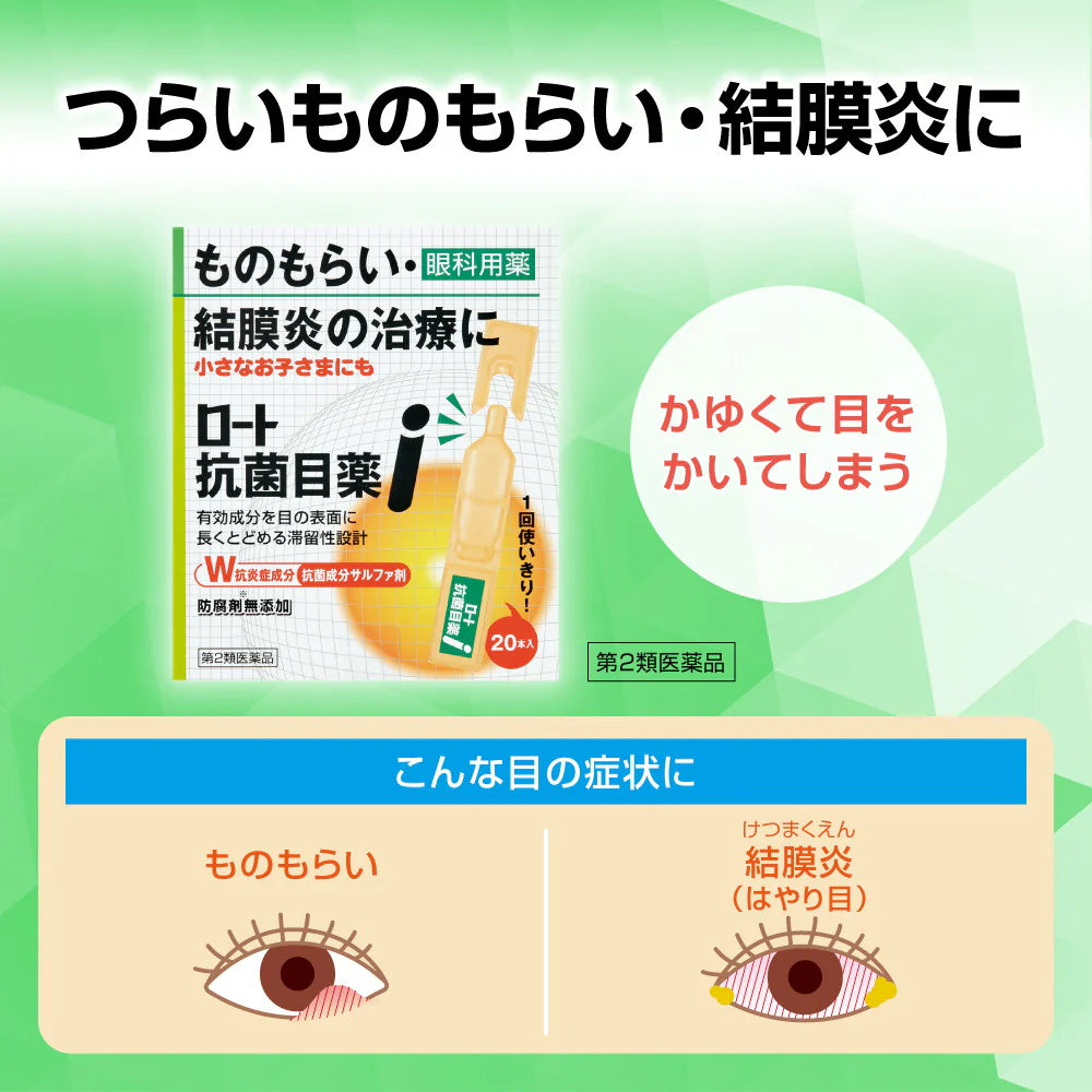 ROHTO ANTIBACTERIAL AND ANTI INFLAMMATORY EYE DROP 0.5ML  x  20 BOTTLES