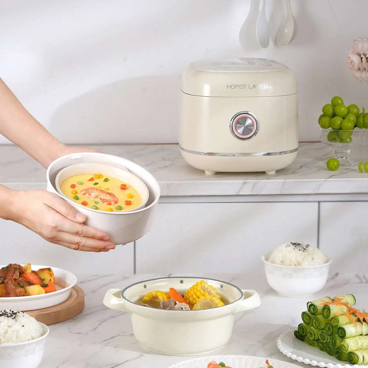 HOPER LAYER SMART CONTROL PORTABLE NON-STICK RICE COOKER 3 L