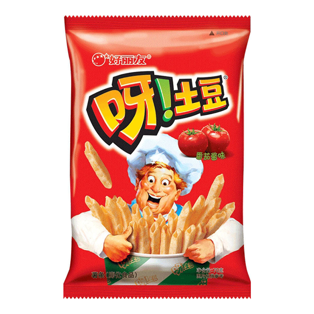 ORION YA! POTATO STAR STICKS TOMATO FLAVOUR 70 G