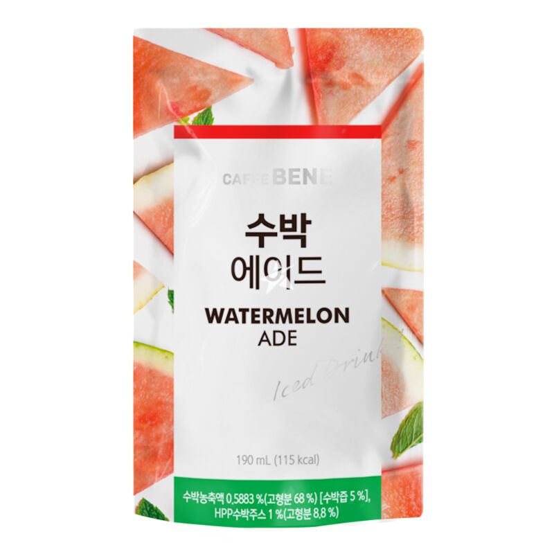CAFFE BENE WATERMELON ADE POUCH 190 ML