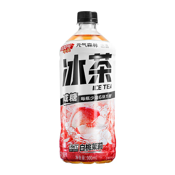 GENKI FOREST ICE TEA WHITE PEACH JASMINE TEA - 900 ML
