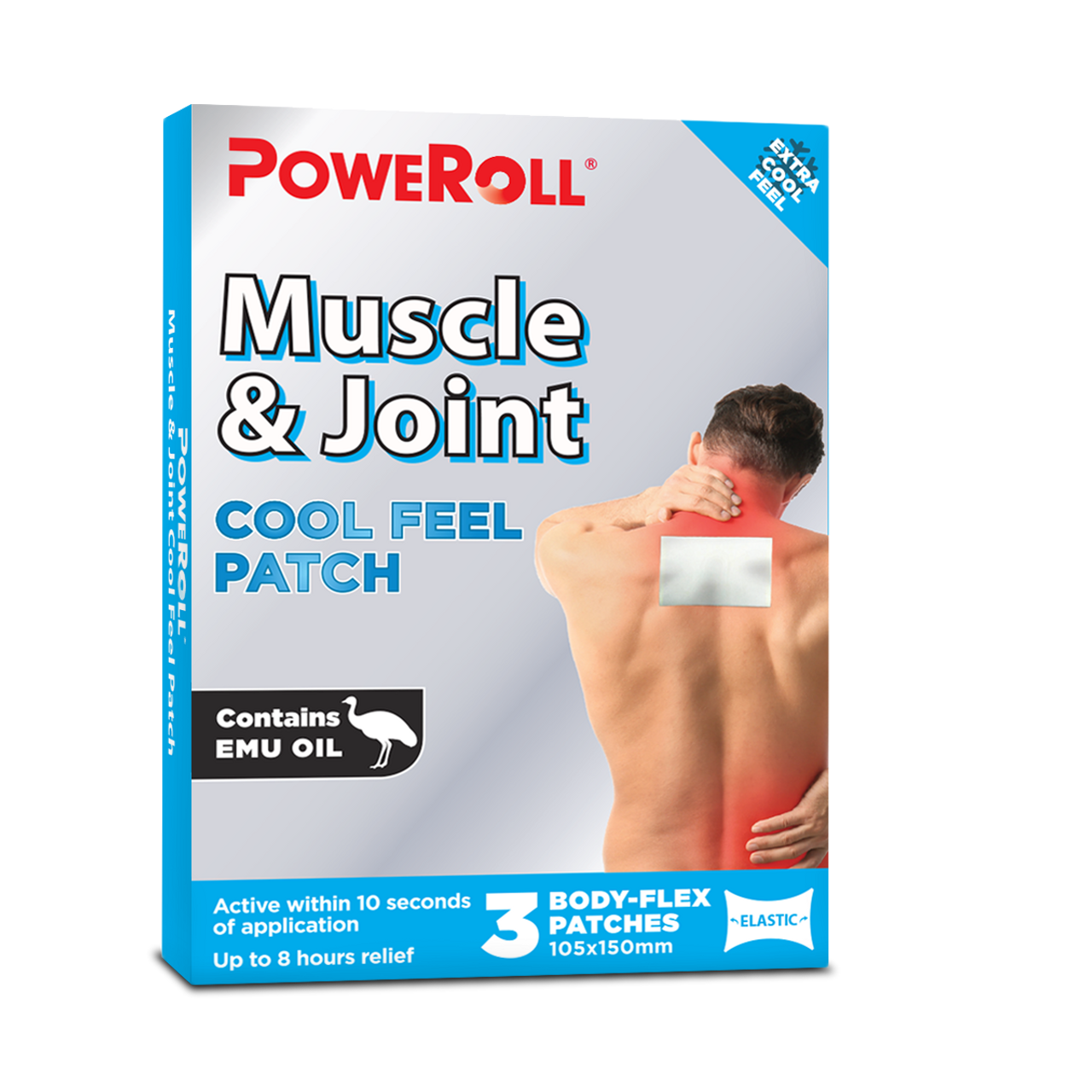 POWEROLL MUSCLE & JOINT COOL FEEL PATCH 3 SHEETS