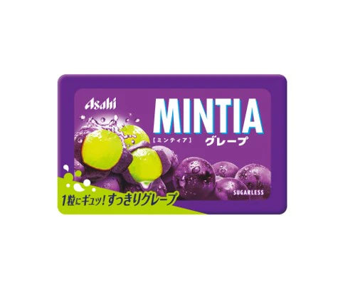 ASAHI MINTIA SUGARLESS GRAPE MINT TABLETS - 7 G
