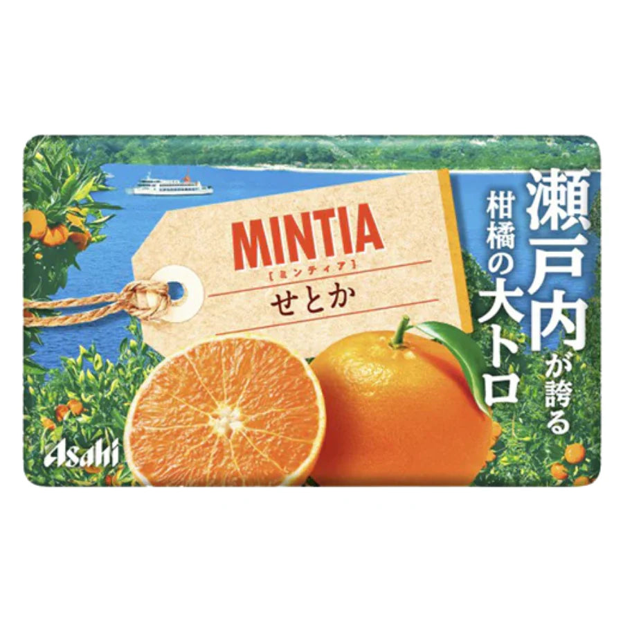 ASAHI MINTIA SETOUCHI CITRUS SUGARLESS MINT TABLETS - 7 G