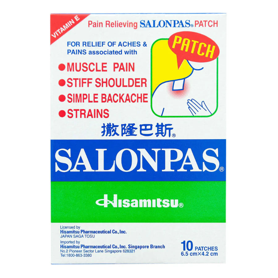 HISAMITSU SALONPAS PAIN RELIEF PATCHES 10 PCS