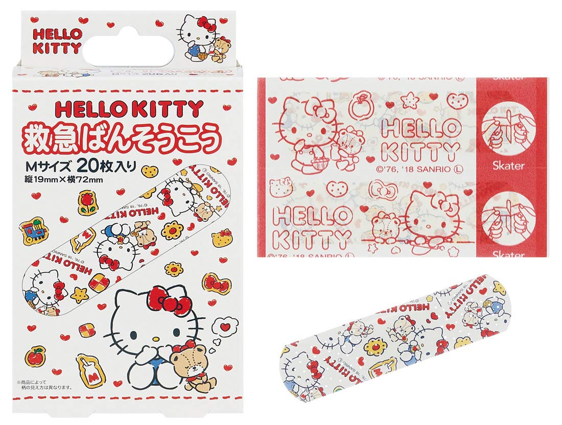 SANRIO HELLO KITTY BAND-AIDS SKATER SIZE M - 20 PCS