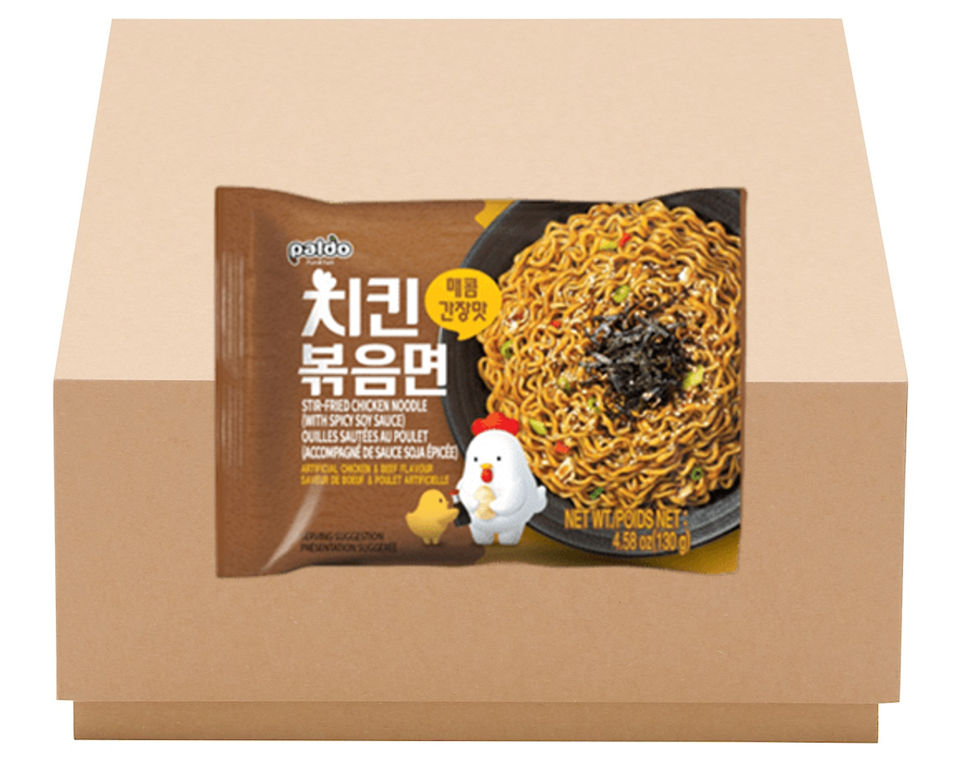 PALDO STIR-FRIED CHICKEN NOODLE WITH SPICY SOY SAUCE BOX SALE 130 G * 16