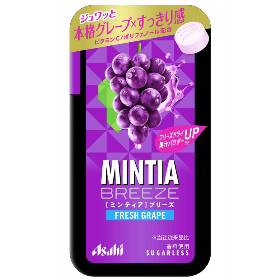 ASAHI MINTIA BREEZE FRESH GRAPE - SUGAR-FREE FRUITY MINT - 30 TABLETS