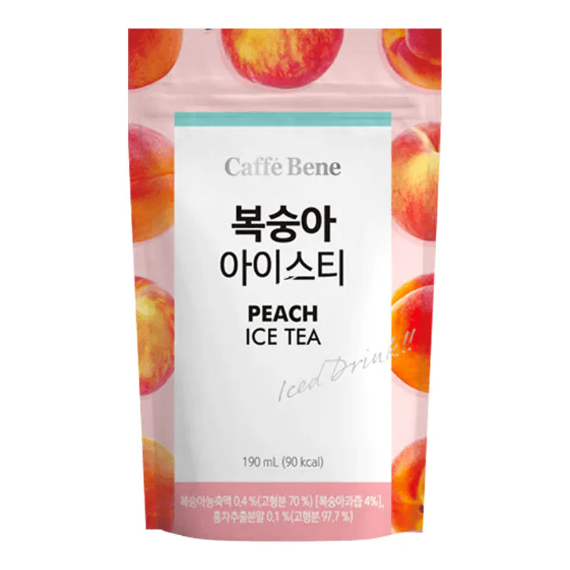 CAFFE BENE PEACH ICE TEA POUCH 190 ML
