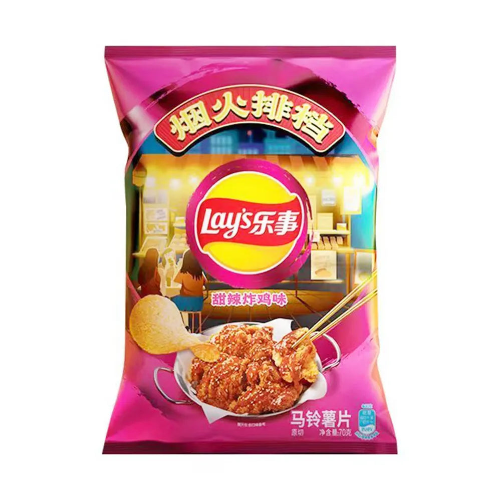 LAY'S CHIPS SWEET AND SPICY FRIED CHICKEN FLAVOUR 70 G