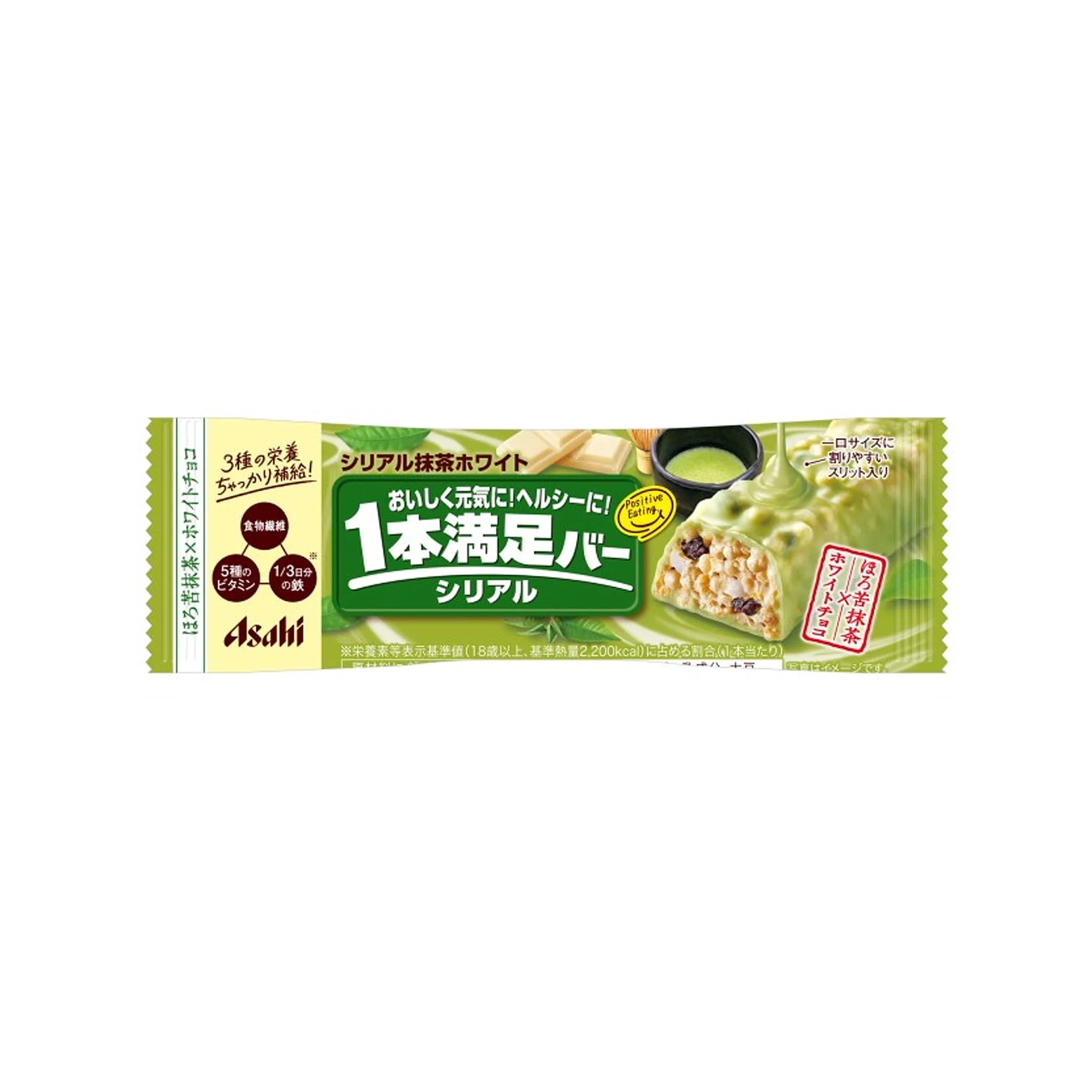 ASAHI IPPON MANZOKU CEREAL BAR - MATCHA WHITE 37 G