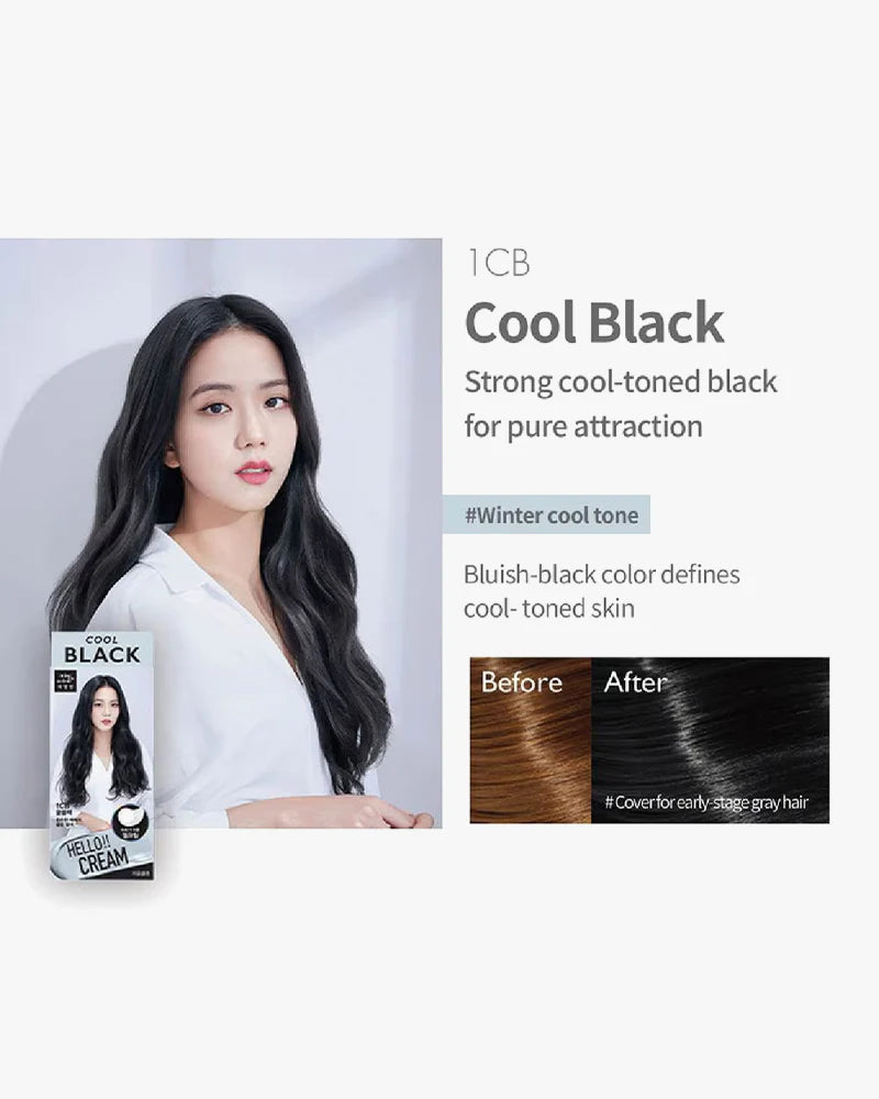 MISE EN SCÈNE HELLO CREAM HAIR COLOUR - 1CB COOL BLACK 125 G
