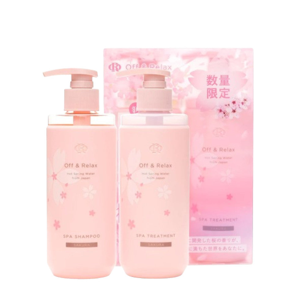 Off & Relax - Sakura Spa Shampoo and Treatment Set - 260ml * 2