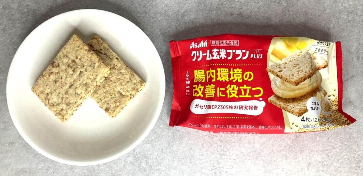 ASAHI CREAM GENMAI BRAN PLUS BAR - SESAME & SALTED BUTTER 72 G
