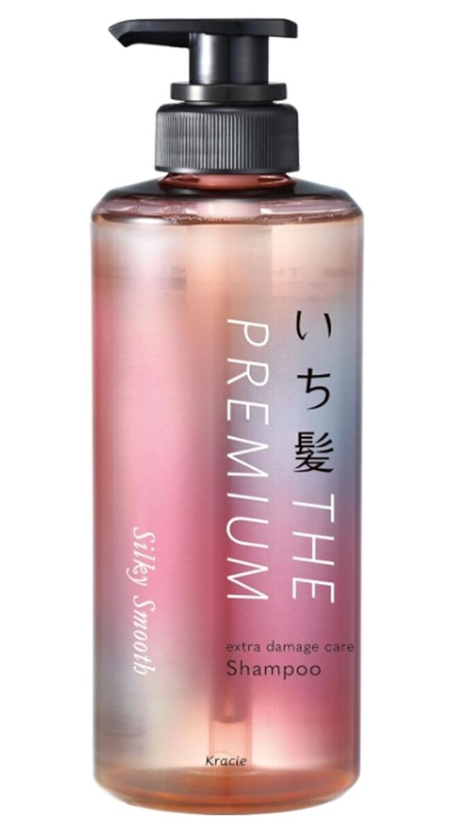 KRACIE ICHIKAMI HAIR PREMIUM EXTRA DAMAGE CARE SHAMPOO ( SILKY SMOOTH ) 480 ML