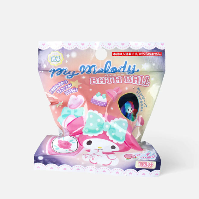 SANRIO MY MELODY LUMINOUS GLOWING BATH BALL - PEACH SCENT