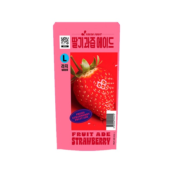 YOUUS FRUIT ADE STRAWBERRY POUCH 340 ML