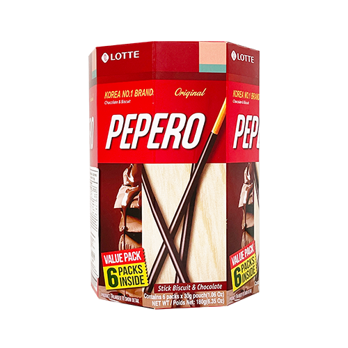 LOTTE PEPERO ORIGINAL CHOCOLATE  180 G - Premium Co  Groceries 