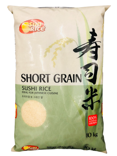 SUN RICE  SHORT-GRAIN SUSHI RICE 10 KG - Premium Co  Groceries 