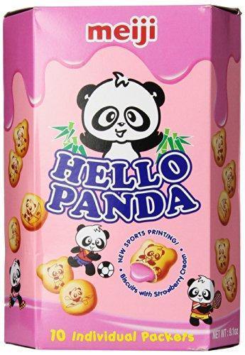 MEIJI HELLO PANDA COCOA BISCUIT WITH STRAWBERRY FILLING 260 G - Premium Co  Groceries 