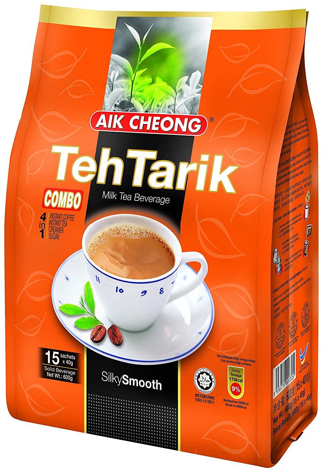 AIK CHEONG TEH TARIK COMBO MILK TEA INSTANT 4 IN 1 600 G - Premium Co  Groceries 