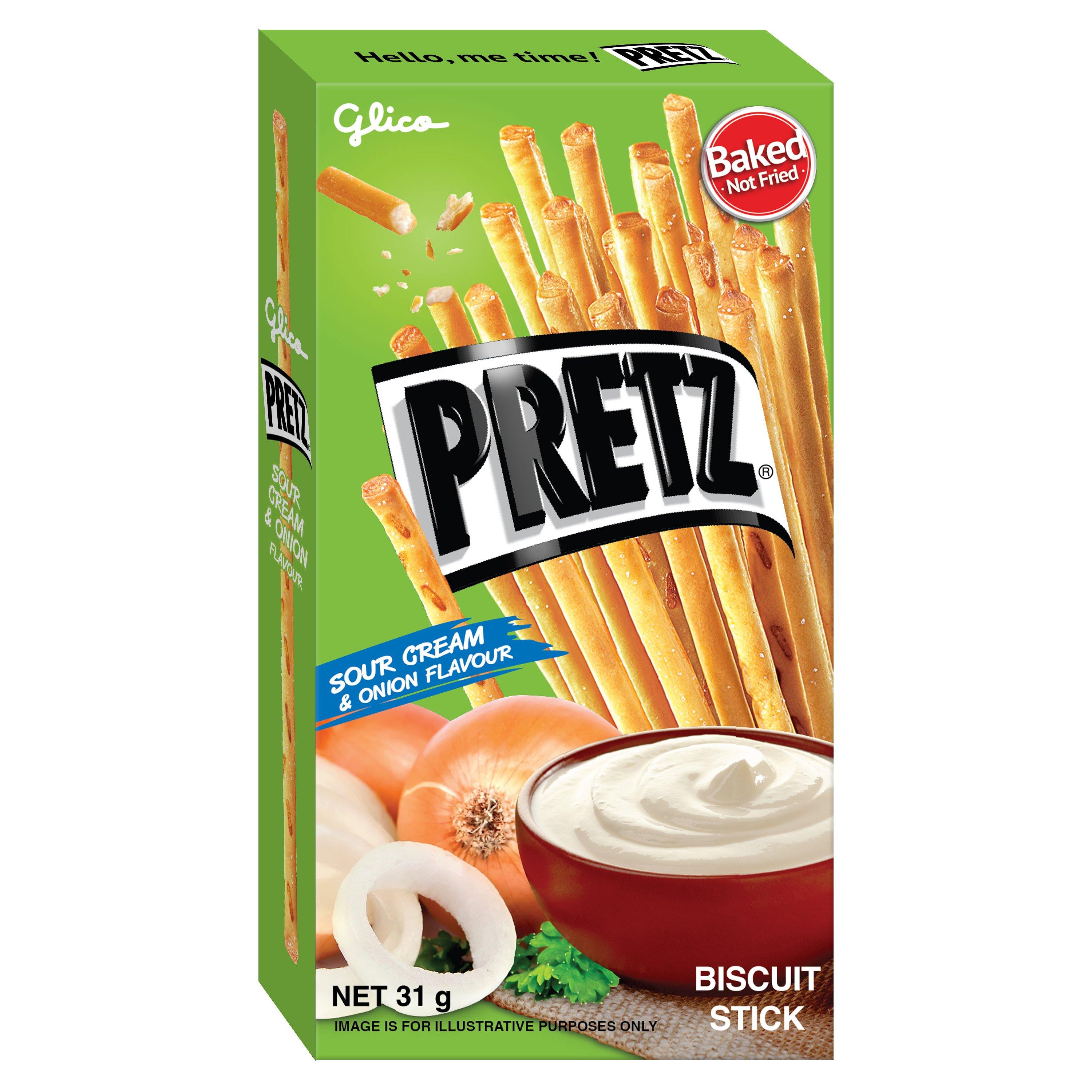 GLICO PRETZ SOUR CREAM AND ONION FLAVOUR 31 G - Premium Co.  Groceries 