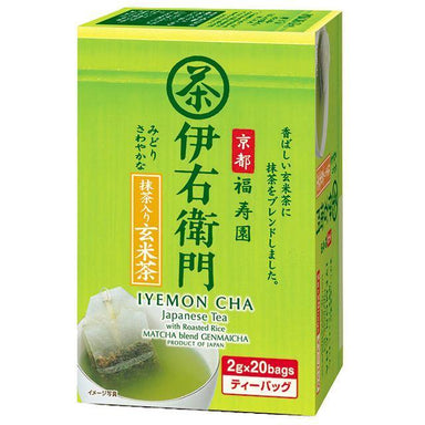 UJINOTSUYU IYEMON CHA GENMAICHA WITH MATCHA TEA BAG 40 G - Premium Co.  Groceries 