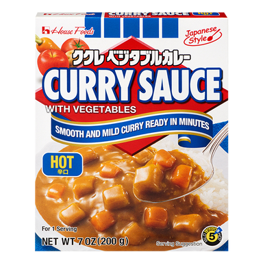 HOUSE FOOD CURRY SAUCE WITH VEGETABLE HOT 210 G - Premium Co.  Groceries 