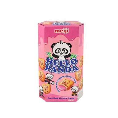 MEIJI HELLO PANDA BISCUIT WITH STRAWBERRY FILLING 50 G - Premium Co.  Groceries 