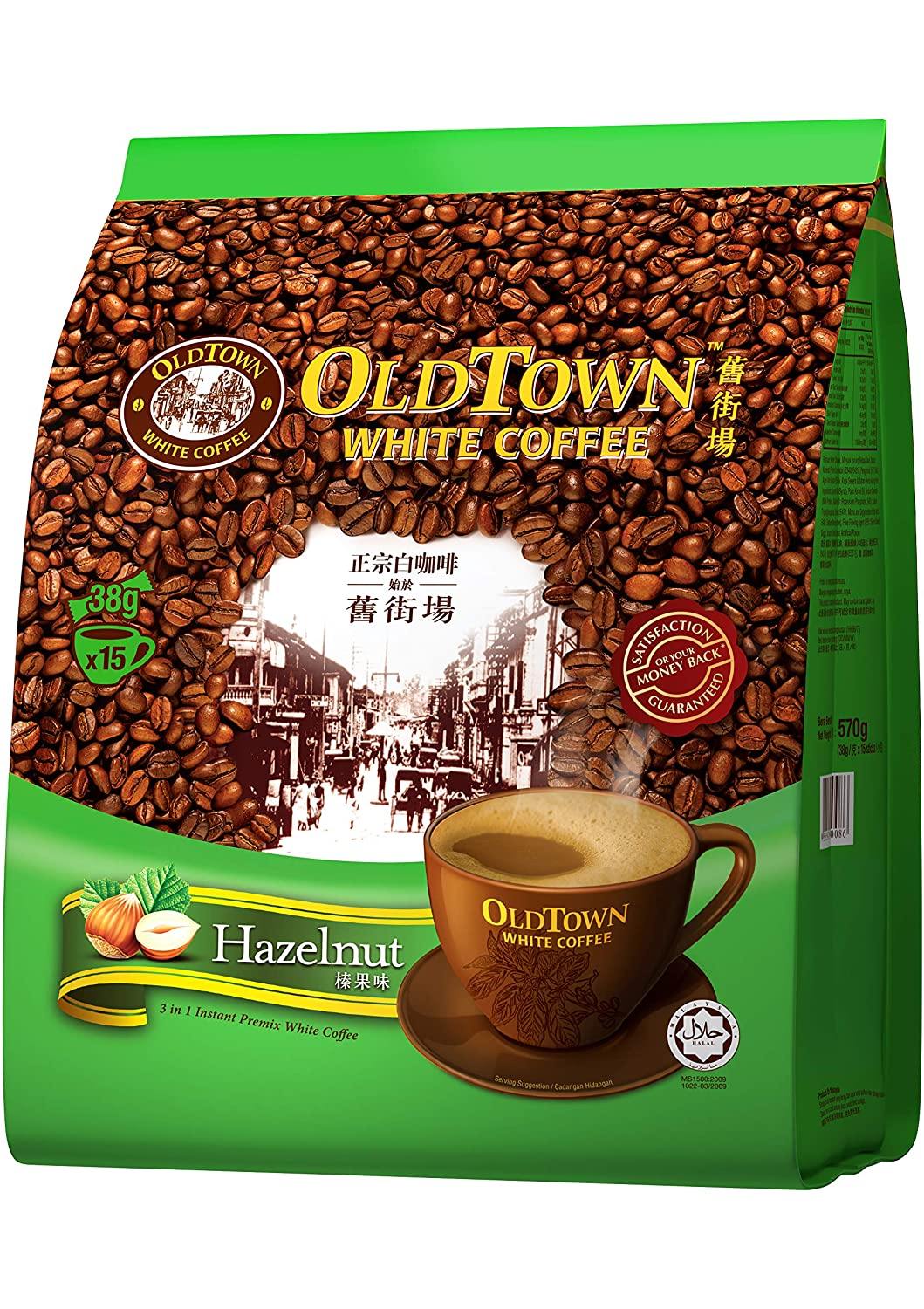 OLD TOWN WHITE COFFEE HAZELNUT 570 G - Premium Co  Groceries 