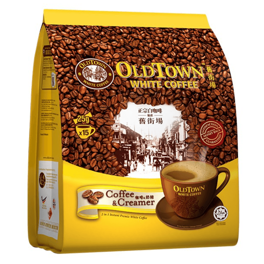 OLD TOWN WHITE 2 IN 1 COFFEE AND CREAMER  375 G - Premium Co  Groceries 