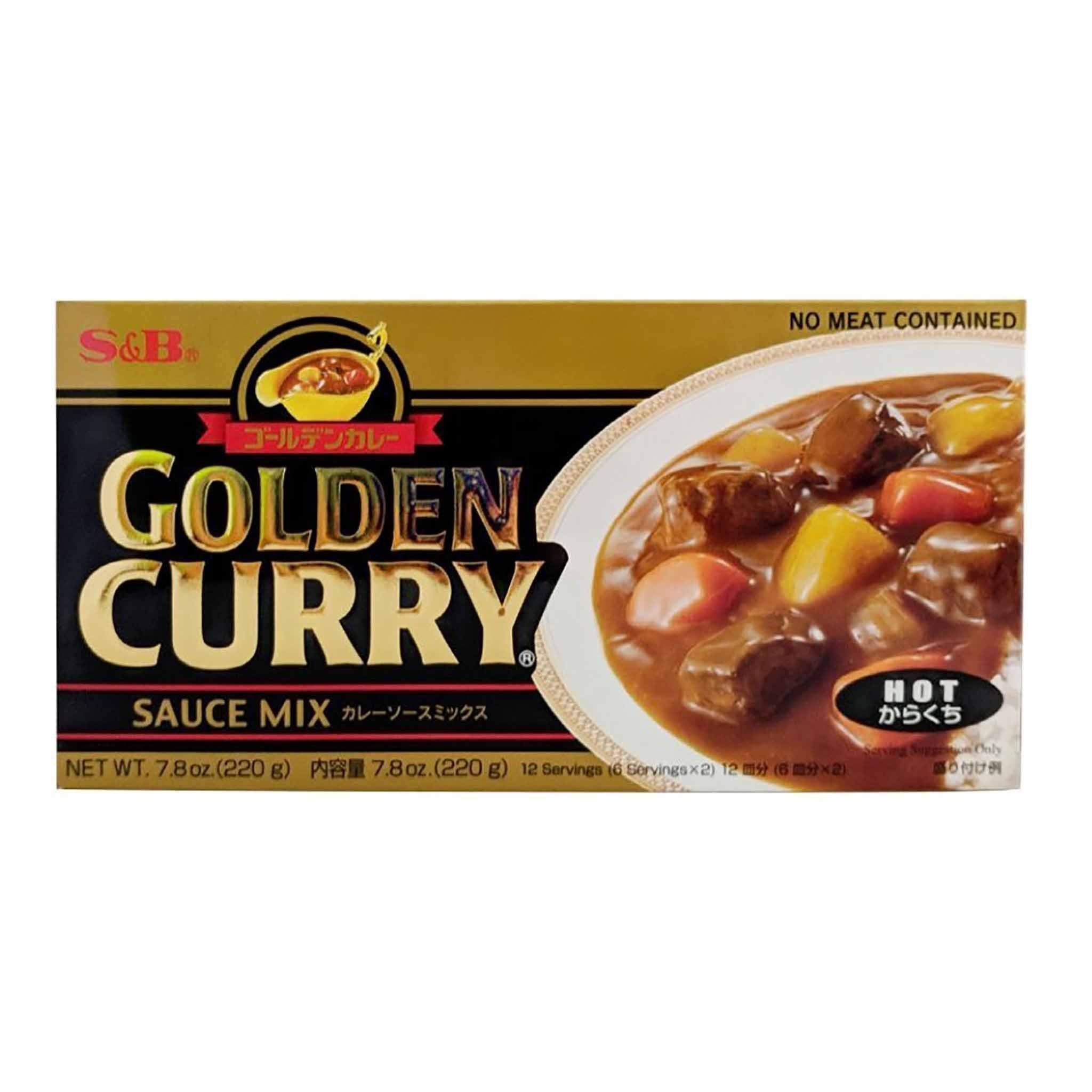 S&B GOLDEN CURRY JAPANESE CURRY MIX HOT 220 G - Premium Co  Groceries 
