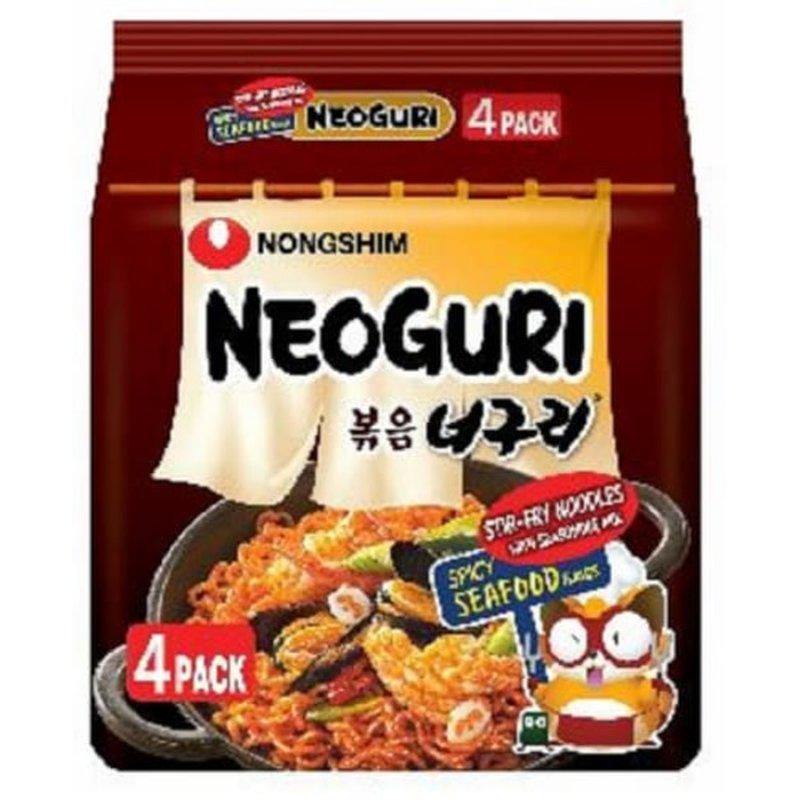 Nongshim Neoguri Stir-fry Noodles Spicy Seafood 4x137g