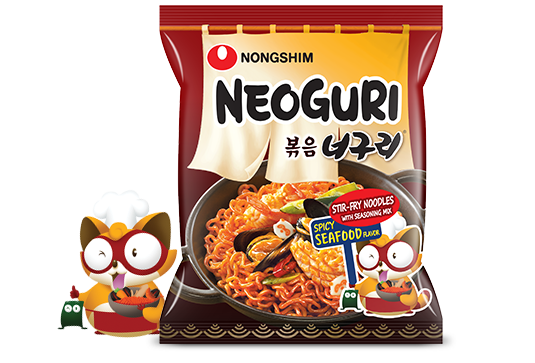 NONGSHIM NEOGURI STIR FRY NOODLE SPICY&SEAFOOD 137 G*4 - Premium Co  Groceries 