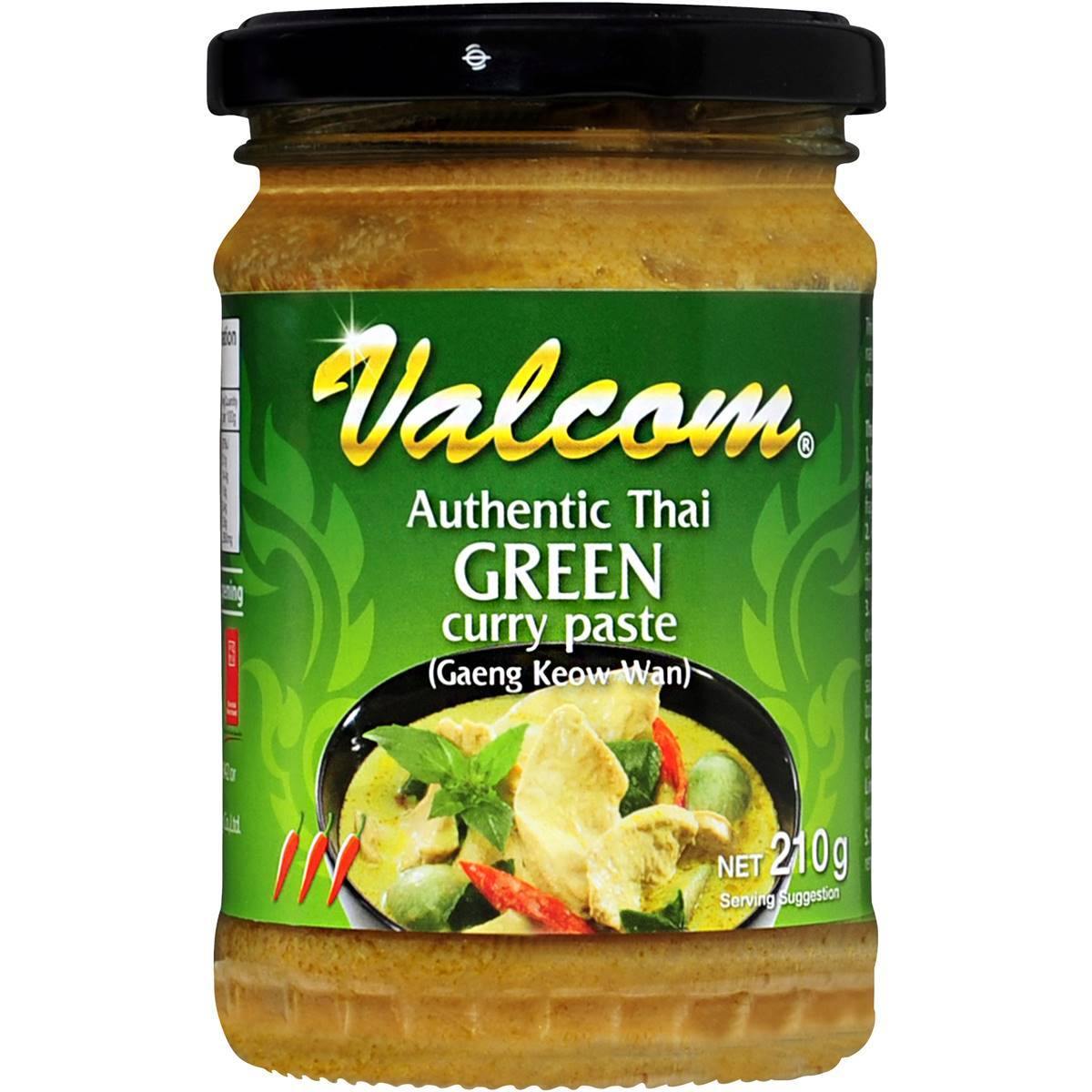 VALCOM AUTHENTIC THAI GREEN CURRY PASTE 210 G - Premium Co.  Groceries 