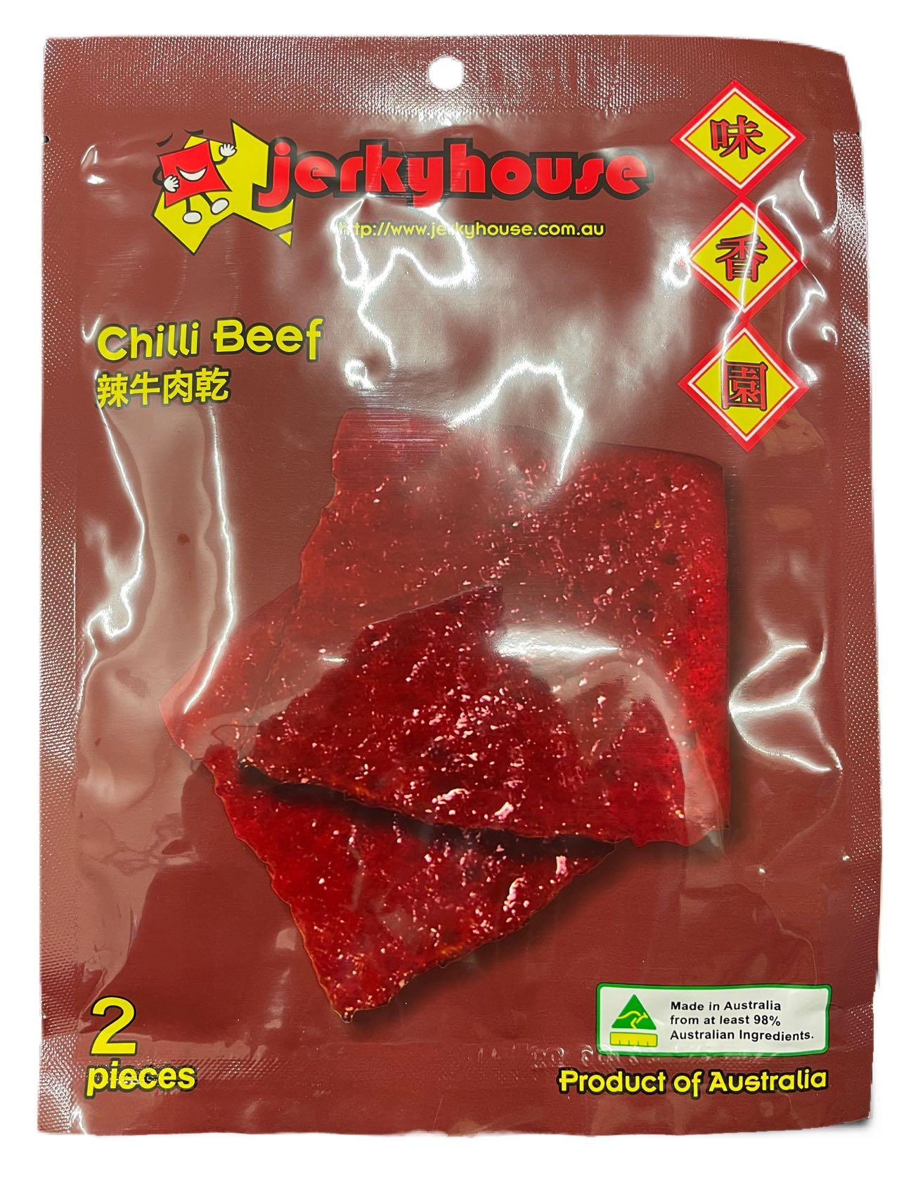 JERKY HOUSE CHILLI BEEF (2 PIECES) 100G - Premium Co  Groceries 