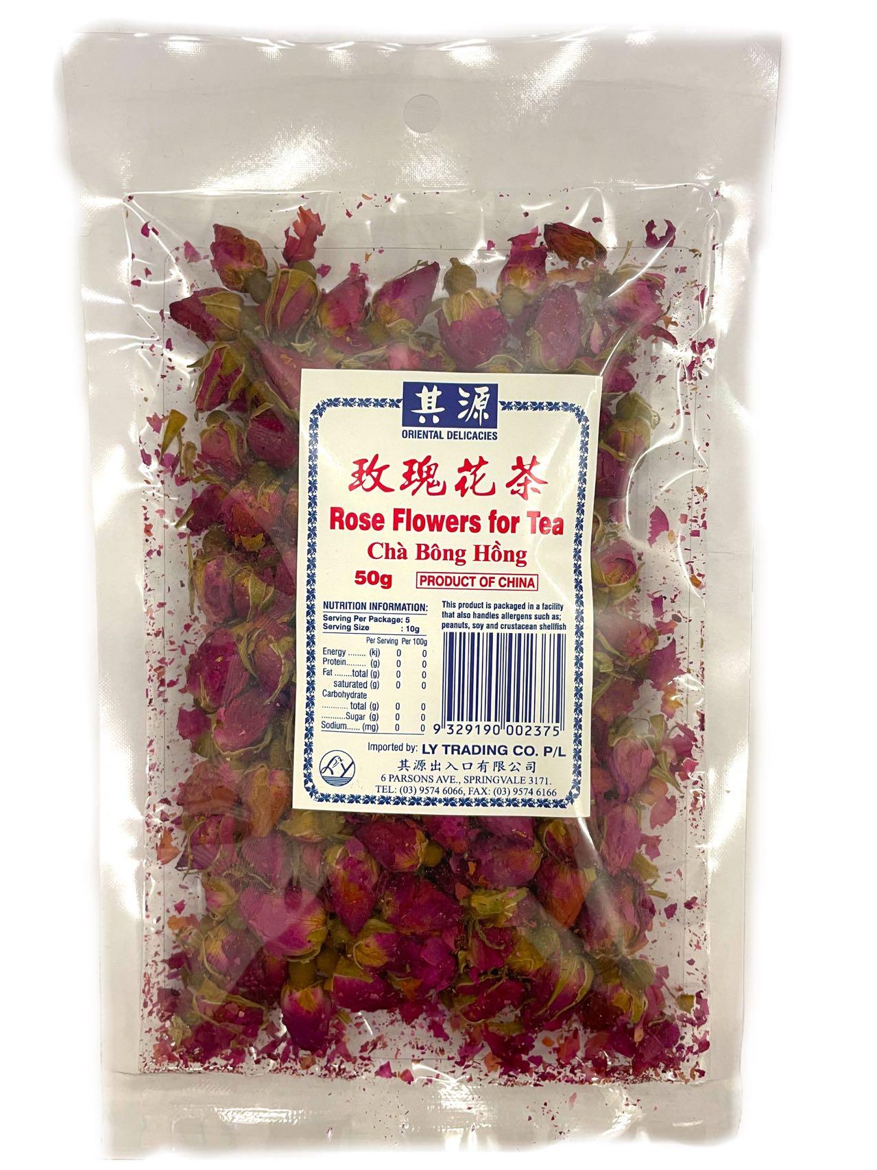 ORIENTAL DELICACIES ROSE FLOWERS FOR TEA 50 G - Premium Co  Groceries 