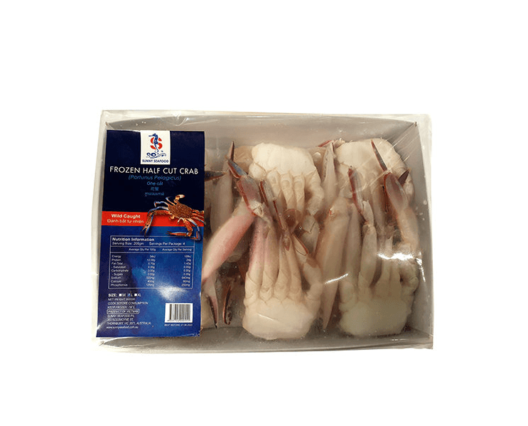 SUNNY SEAFOOD HALF CUT BLUE SWIMMER CRAB 800 G - Premium Co  Groceries 