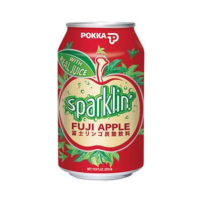 POKKA SPARKLING FUJI APPLE DRINK 300 ML - Premium Co  Groceries 
