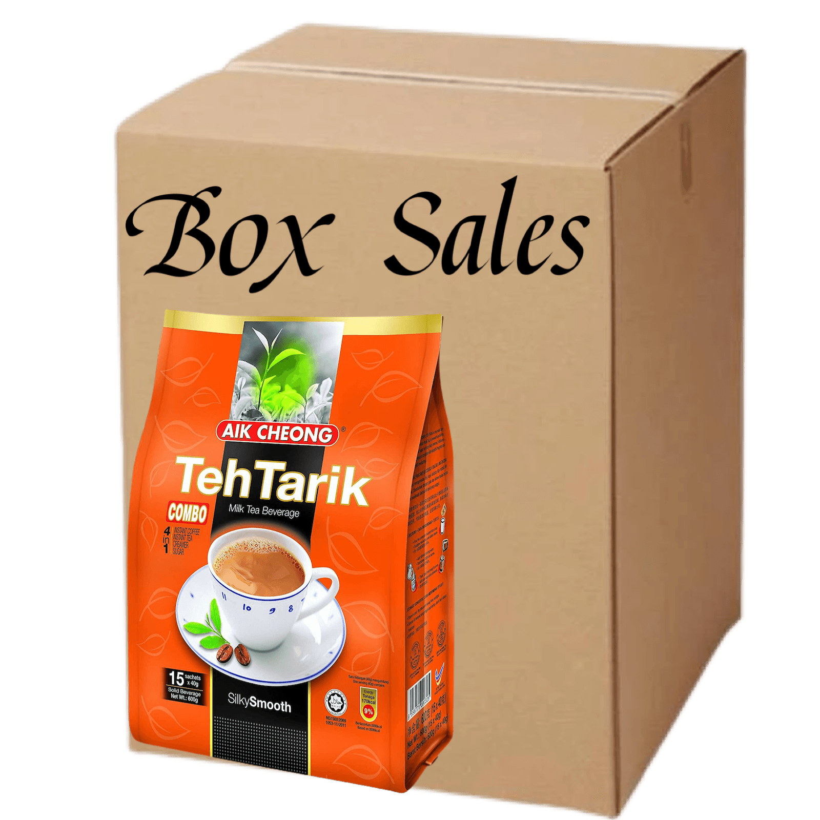 AIK CHEONG TEH TARIK COMBO MILK TEA INSTANT 4 IN 1 MILK TEA BEVERAGE BOX SALE 20*15* 40 G - Premium Co  Groceries 