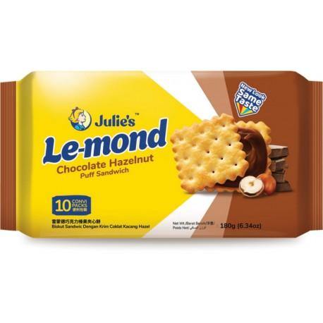JULIE'S LE-MOND CHOCOLATE HAZENUT PUFF SANDWICH 180 G - Premium Co  Groceries 